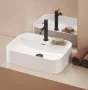 Ravak Ceramic Slim Shelf R kerámiamosdó 55x40 cm, túlfolyóval és csapfurattal, fehér XJX01155005