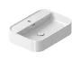 Ravak Ceramic Slim Shelf R kerámiamosdó 55x40 cm, túlfolyóval és csapfurattal, fehér XJX01155005