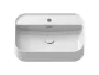 Ravak Ceramic Slim Shelf R kerámiamosdó 55x40 cm, túlfolyóval és csapfurattal, fehér XJX01155005