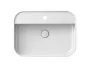 Ravak Ceramic Slim Shelf R kerámiamosdó 55x40 cm, túlfolyóval és csapfurattal, fehér XJX01155005