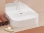 Ravak Ceramic Slim Wall O kerámia mosdó csaplyukkal és túlfolyóval 54x44 cm, fehér XJX01155008