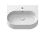 Ravak Ceramic Slim Wall O kerámia mosdó csaplyukkal és túlfolyóval 54x44 cm, fehér XJX01155008