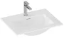 Ravak Arctic 60 beépíthető kerámia mosdó 61x46 cm csapfurattal és túlfolyóval, fehér.