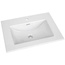 Ravak Arctic 80 beépíthető kerámia mosdó 81x46 cm csapfurattal és túlfolyóval, fehér