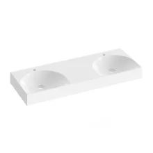   Ravak Lite öntött márvány dupla mosdó 120x45 cm csaplyukkal, fehér XJX01212001