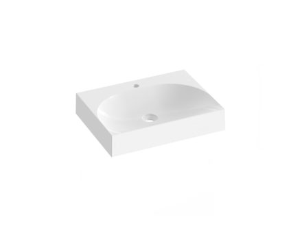 Ravak Lite öntött márvány mosdó 60x45 cm csaplyukkal, fehér XJX01260004