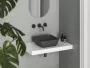 Ravak Uni 380 S Slim kerámia mosdó, antracit XJX03138000