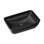 Ravak Uni 500 R Slim pultra tehető mosdó 50x31 cm, túlfolyó nélkül, fényes fekete XJX03150000