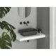 Ravak Uni 500 R Slim pultra tehető mosdó 50x31 cm, antracit XJX03150001