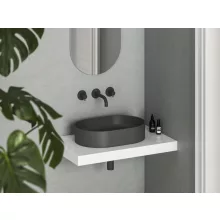   Ravak Ceramic 550 Slim O kerámia mosdó túlfolyó és csapfurat nélkül, antracit XJX03155000