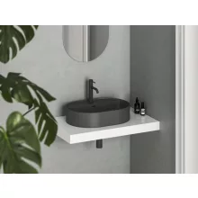   Ravak Ceramic Slim Shelf kerámia mosdó 55x40 cm, antracit XJX03155001