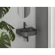 Ravak Ceramic Slim Wall O kerámia mosdó csaplyukkal és túlfolyóval 54x44 cm, antracit XJX03155002
