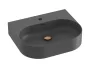 Ravak Ceramic Slim Wall O kerámia mosdó csaplyukkal és túlfolyóval 54x44 cm, antracit XJX03155002
