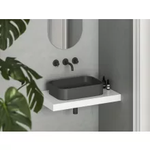   Ravak Ceramic 550 Slim R kerámia mosdó túlfolyó és csapfurat nélkül, antracit XJX03155003