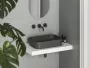 Ravak Ceramic 550 Slim R kerámia mosdó túlfolyó és csapfurat nélkül, antracit XJX03155003