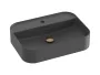 Ravak Ceramic Slim Shelf R kerámiamosdó 55x40 cm, túlfolyóval és csapfurattal, antracit XJX03155004