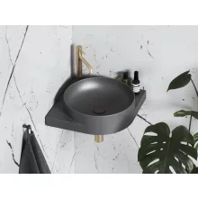 Ravak Yard 450 C kerámia sarok mosdó, antracit XJX03245000