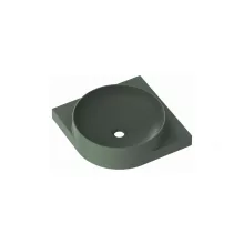   Ravak Yard 450 C kerámia sarok mosdó, túlfolyó és csapfurat nélkül, grey green XJX08045000