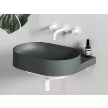  Ravak Yard 600 kerámia mosdó, túlfolyó és csapfurat nélkül, grey green XJX08060000