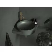   Ravak Yard 450 C kerámia sarok mosdó, grey green XJX08245000