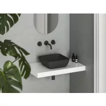   Ravak Uni 380 S Slim kerámia mosdó, matt fekete XJX0D138000