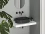 Ravak Ceramic 550 Slim O kerámia mosdó túlfolyó és csapfurat nélkül, matt fekete XJX0D155000