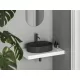 Ravak Ceramic Slim Shelf kerámia mosdó 55x40 cm, matt fekete XJX0D155002