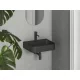 Ravak Ceramic Slim Wall R mosdó 55 csaplyukkal és túlfolyóval, matt fekete XJX0D155005