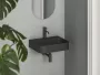 Ravak Ceramic Slim Wall R mosdó 55 csaplyukkal és túlfolyóval, matt fekete XJX0D155005