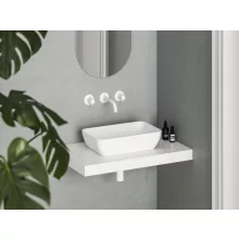   Ravak Uni 500 R Slim pultra tehető mosdó 50x31 cm, túlfolyó nélkül, matt fehér XJX0E150000