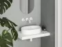 Ravak Ceramic 550 Slim O kerámia mosdó túlfolyó és csapfurat nélkül, matt fehér XJX0E155000