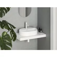   Ravak Ceramic Slim Shelf kerámia mosdó 55x40 cm, matt fehér XJX0E155001