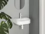 Ravak Ceramic Slim Wall O kerámia mosdó csaplyukkal és túlfolyóval 54x44 cm, matt fehér XJX0E155003