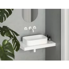   Ravak Ceramic 550 Slim R kerámia mosdó túlfolyó és csapfurat nélkül, matt fehér XJX0E155004