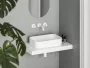Ravak Ceramic 550 Slim R kerámia mosdó túlfolyó és csapfurat nélkül, matt fehér XJX0E155004