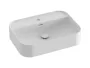 Ravak Ceramic Slim Shelf R kerámiamosdó 55x40 cm, túlfolyóval és csapfurattal, matt fehér XJX0E155005