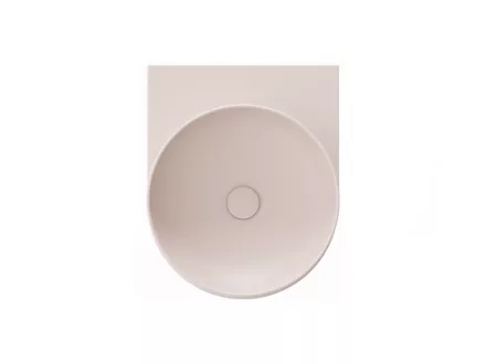 Ravak Yard 400 kerámia mosdó, túlfolyó és csapfurat nélkül, alabaster pink XJX0G040000