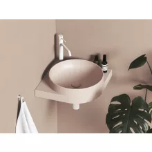   Ravak Yard 450 C kerámia sarok mosdó, alabaster pink XJX0G245000
