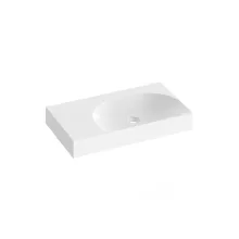   Ravak Lite öntött márvány mosdó 80x45 cm csapfurat és túlfolyó nélkül, balos/fehérXJXL1380001