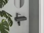 Ravak Veda Wall fali kerámia kézmosó 41x22 cm csaplyukkal, balos/antracit XJXL3240000