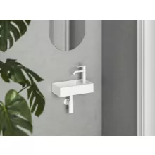   Ravak Veda Wall fali kerámia kézmosó 41x22 cm csaplyukkal, jobbos/fehér XJXP1240000