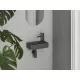 Ravak Veda Wall fali kerámia kézmosó 41x22 cm csaplyukkal, jobbos/antracit XJXP3240000