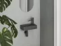 Ravak Veda Wall fali kerámia kézmosó 41x22 cm csaplyukkal, jobbos/antracit XJXP3240000