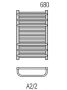 Radeco Aria fürdőszobai radiátor 680x435 mm A2-400/2