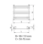 Radeco Sara E egyenes törülközőszárító radiátor 550x1636 mm, fehér A7-500/SPE