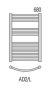 Radeco Adamo fürdőszobai csőradiátor 550x680 mm, íves AD2-500/L