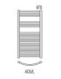Radeco Adamo fürdőszobai csőradiátor 550x870 mm, íves AD3-500/L