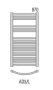 Radeco Adamo fürdőszobai csőradiátor 650x870 mm, íves AD3-600/L
