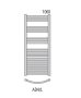 Radeco Adamo fürdőszobai csőradiátor 450x1060 mm, íves AD4-400/L