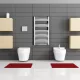 Radeco Adamo fürdőszobai csőradiátor 450x1440 mm, íves AD6-400/L